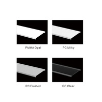 Canal LED avec diffuseur blanc laiteux Rail LED Extrusion Canal en forme de U Lumière LED Profilé en aluminium