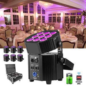 Sạc 6in1 trường hợp chuyến bay pin LED mệnh ánh sáng rgbwa + UV 6in1 9*10 Wát không dây DMX sân khấu đám cưới mệnh Đảng Pro DJ tổ chức sự kiện chiếu sáng - Product Image 2