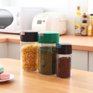 Cylinder Coffee Bean <b>Storage</b> Jar Transparent Plastic Lid Airtight Container Sealed Fresh Food Preservation <b>Kitchen</b> Use - Product Image 1