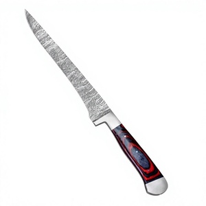 Ensemble de 5 couteaux de cuisine en acier Damas, manche rouge et noir, couteau de chef, couteau utilitaire, hachoir, couteaux de cuisine et de chef - Product Image 3