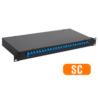 24 Port SC FC LC ST kotak Terminal serat optik Full Set Splice Box dengan Pigtail dan Flange untuk jaringan FTTH