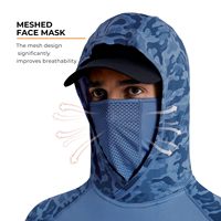 Sudadera con Capucha de Manga Larga para Hombre con Protección Solar UPF 50, Malla Transpirable y Absorción de Humedad para Pesca y Caza, con Logotipo Personalizado