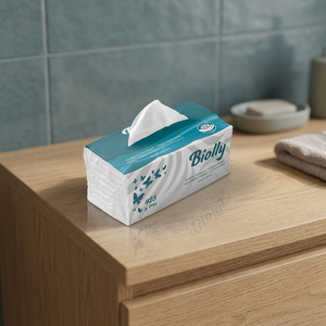 Mouchoirs en coton Biolly 425 pièces - Qualité supérieure - Zéro résidu - Biodégradables - Product Image 2