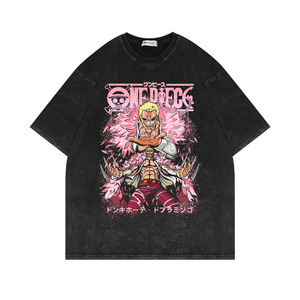 <span class=keywords><strong>T</strong></span>-<span class=keywords><strong>shirt</strong></span> à manches courtes lavé et en détresse Style rétro surdimensionné, <span class=keywords><strong>T</strong></span>-<span class=keywords><strong>shirt</strong></span> une pièce Anime <span class=keywords><strong>Luffy</strong></span> à manches courtes - Product Image 5