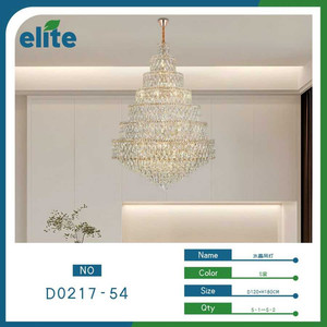 Lampadario di cristallo di lusso all'ingrosso per interni eleganti contemporanei medio dimensionamento luce bianca calda per ristoranti - Product Image 1