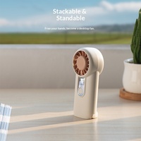 Ventilateur portable électrique à affichage numérique transfrontalier, USB, réglable, léger, personnalisable, rechargeable, mini ventilateur sur pied
