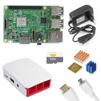 Kit Avanzado Raspberry Pi 3B+ Original, Opcional con Placa Única, CPU ARM Cortex-A53 de Cuatro Núcleos a 1.4GHz y 64 bits