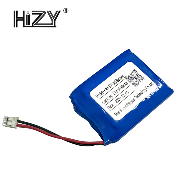 3.7V 1600mAh HIZY-103345 LiCoO2 Lithium Polymer Cell Smart Wearable Battery with 500 Cycles