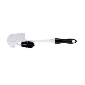 Brosse de toilette avec poils blancs et noirs, longueur 38 cm, pour nettoyer les toilettes - Product Image 1