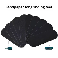 Lime à pieds professionnelle double face noire, à manche long, avec papier abrasif remplaçable, durable et portable, pour pédicure, vente en gros usine