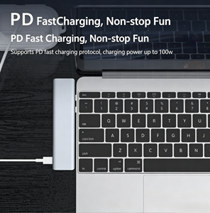 Hub USB-C 7-en-1 <span class=keywords><strong>Thunderbolt</strong></span> 3 pour MacBook – Convertisseur <span class=keywords><strong>Apple</strong></span> le plus vendu - Product Image 4