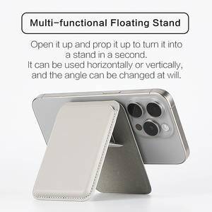 Support de porte-cartes en cuir PU Magsafe Fashion Portable avec design personnalisable pour téléphones portables et cartes de crédit - Product Image 3