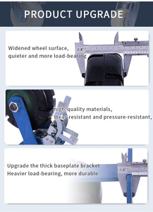 MILLMISS 2吨重型旋转工业脚轮6 8 10 12 14 <span class=keywords><strong>16</strong></span>英寸带制动器的固定旋转橡胶脚轮 - Product Image 6
