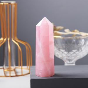 Torre de Cristal de Cuarzo Rosa para Sanación al por Mayor, Varita de Cuarzo Rosa, Torre de Cristal Feng Shui, Columna de Cuarzo Rosa - Product Image 4