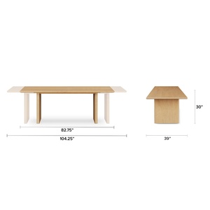 <span class=keywords><strong>Table</strong></span> à manger extensible en chêne de qualité supérieure, 104 pouces, finition huile cirée bois naturel, <span class=keywords><strong>table</strong></span> de cuisine, grande <span class=keywords><strong>table</strong></span> de salle à manger de luxe avec quincaillerie spécialisée - Product Image 6