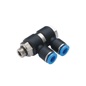 ข้อต่อลมแบบเร็ว Xingyi Technology รุ่น PHT4 6 8 10 G1 2 4 8 แบบมุมฉาก ตัวเรือนพลาสติกผสมทองแดง - Product Image 2