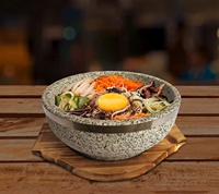 Bol en pierre de DOLSOT coréenne avec tricot, Pot en céramique de qualité supérieure, Pot chaud pour la soupe Bibimbap, jjig, aliments coréens