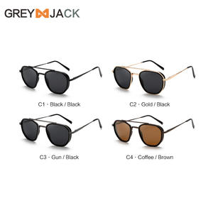 Gafas de sol Greyjack con montura redonda, unisex, UV400, TR Metals, lentes TAC, tipo 3, embalaje en caja, parte 8031 - Product Image 1