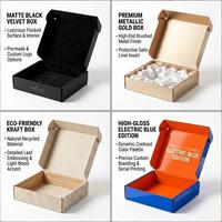 Boîte d'expédition carrée en papier kraft personnalisée, emballage de chaussures en carton ondulé avec impression de logo, carton d'expédition de marque, design portable