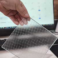 Verre de sécurité feuilleté trempé antidérapant personnalisé en usine chinoise, épaisseur 24 mm et 36 mm, pour utilisation en extérieur et en intérieur sur les sols