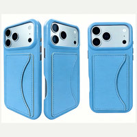 Étui de téléphone fin en cuir PU gaufré crocodile avec fentes pour cartes pour iPhone 18/17/16, support de cartes dissimulé, antichoc, protection intégrale