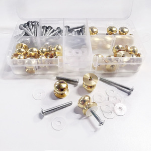 Furniture Drawer Handle Replacement Parts 3x20mm 3x25mm 3x30mm <b>Brass</b> Monk Head <b>Knobs</b> With Screws For Cabinet Door - Product Image 3