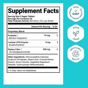 Nuevo Suplemento de Probióticos, 60 Tabletas para Mujeres y Hombres, Promueve la Salud del Sistema Inmunológico - Product Image 3