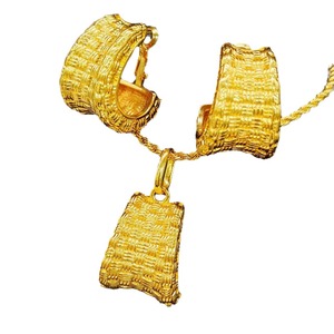 Sunnice fabbrica all'ingrosso mideast Dubai da sposa 24K gioielli in oro 2 in1 ciondolo orecchino Set stile diverso gioielleria alla rinfusa - Product Image 6