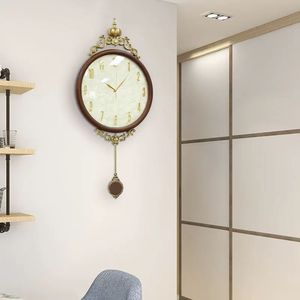 Metal Wall <b>Clock</b> Round 60mm Silent <b>Battery</b> Powered Living Room Home Decor - Product Image 1