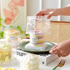 Thuận tiện vuông Bánh hộp bán buôn xách tay mini hộp nhựa bánh Takeaway container với dân gian - Product Image 6