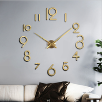 Jam Dinding, Hadiah DIY 3D Dekorasi Rumah Modern