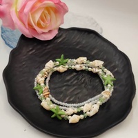 Chaîne de ventre en perles de riz pour femmes, longueur 32N, élastique, pour occasions de fête