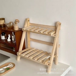 Multifunctional indoor minimalist multi-layer <b>desktop</b> storage rack, flower stand, student desk organizer, dormitory bedroom - Product Image 4