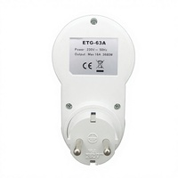 Temporizador Digital Semanal ETG-63A EU 16A 230V con Batería de Respaldo Ni-MH para Calentador y Luz UV de Terrarios de Reptiles