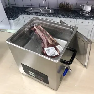 Ultrasonic for whole tank even heat during mass production slow cook with vacuum bags Better tasting 20 Liter Sous Vide cooker