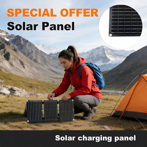 ALECTER Paneles Solares Plegables Monocristalinos Ligeros de 20W con 22% de Eficiencia, Resistentes al Agua, Cargador USB, Certificación CE, para Exteriores - Product Image 3