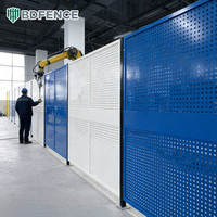 Clôture de sécurité perforée pour atelier, protection des machines industrielles, galvanisée, antirouille, soudée sans soudure, modulaire pour une installation rapide