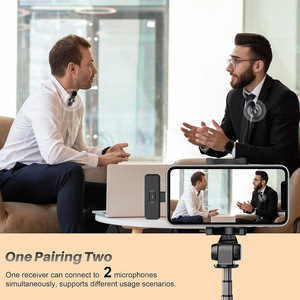 Wireless Lapel <b>Microphone</b> 2 in 1 Mini Mic Lavalier Micro with Type C IOS Receiver <b>for</b> Android Iphone Smart Phone - Product Image 4