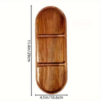 Plateau de service rectangulaire en bois écologique de luxe - Vaisselle de cuisine moderne pour fruits, desserts, gâteaux