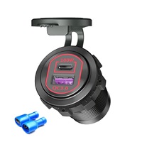 Neuer 12-24V USB-C Aluminium Mehrfach-100W PD 18W QC 3.0 USB-Ladeanschluss für Auto Boot Marine Motorrad Wohnmobil LKW