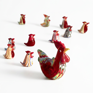 Adornos de Animales de Cristal Coloridos con Forma de Gallina Creativa, Decoración para Sala de Estar, Artesanía de Cristal Pulido de Marca C - Product Image 1