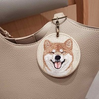 Porte-clés mousqueton personnalisé brodé, forme 3D Panda, rectangle, cochon, écologique, vente en gros, haute qualité, directement de l'usine - Meilleures ventes