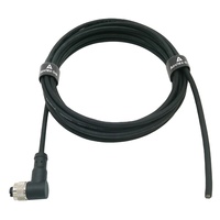 Connecteur M12 étanche IP67 moulé pour câble, avec prise circulaire en métal à code A, mâle/femelle, 3, 4, 5, 8 broches, pour capteur de type Bulkhead