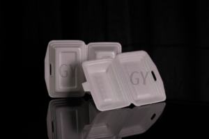 Caja de comida Cajas de espuma de embalaje de alimentos desechables Contenedores de espuma blanca Fiambrera Contenedor de almuerzo Caja de tres compartimentos - Product Image 6