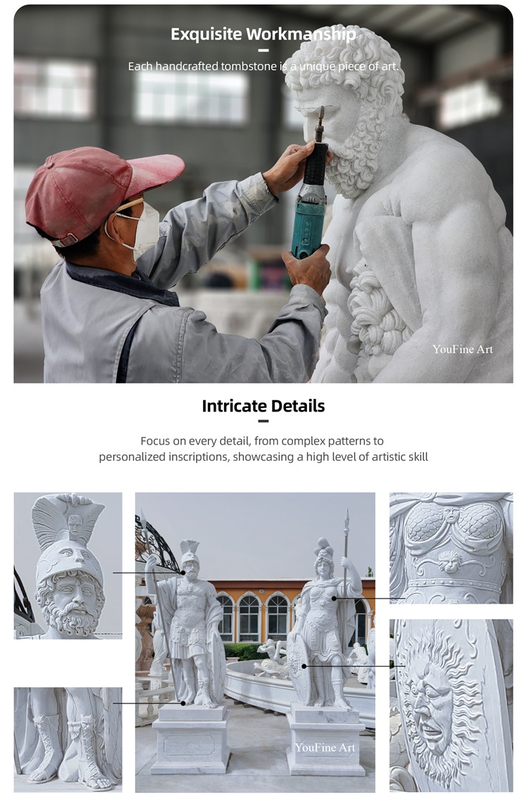 屋外庭園等身大座像ギリシャ戦士像大理石彫刻| Alibaba.com