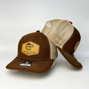 Cappello da papà con toppa in pelle da caccia personalizzato cappellini sportivi a 6 pannelli da uomo Gorras richardson 112 cappelli da camionista cappellini - Product Image 1