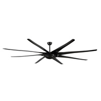 Ventilateur de plafond industriel géant HVLS à pales en plastique de grande taille de 100 pouces (8 pieds) avec kit d'éclairage LED et télécommande