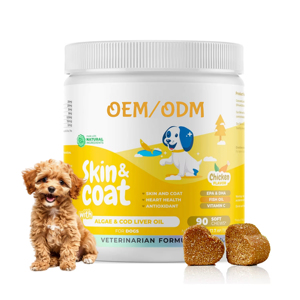 Suplemento para la Piel de Mascotas, Aceite de Salmón, Golosinas Masticables para Perros, Alivio de Picazón por Alergia, Cuidado del Cabello, Golosinas Vitamínicas para Cachorros y Gatitos - Product Image 1
