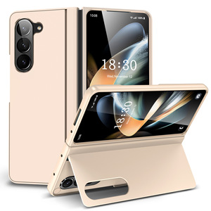 Étui de téléphone portable en cuir pour Samsung Z <span class=keywords><strong>Fold</strong></span> 7 8, sensation de peau, style professionnel, avec rabat - Product Image 1