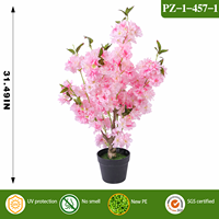 Pohon Bunga Sakura Buatan 90cm 3ft Warna Pink, Pohon Bunga Tiruan Realistis untuk Dekorasi Dalam & Luar Ruangan, Rumah, Pernikahan, Acara